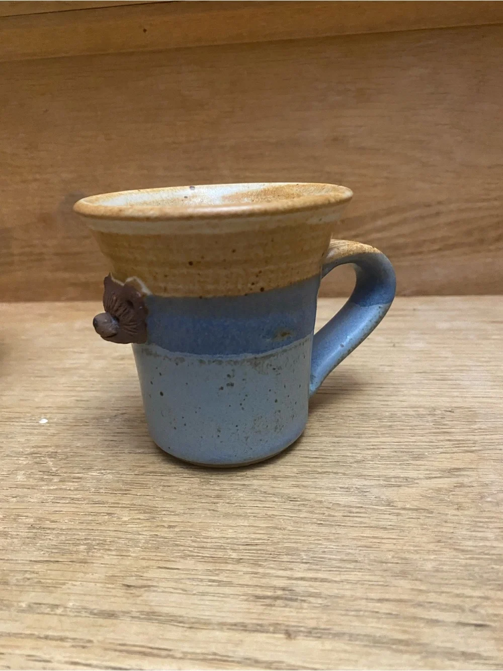 Handmade Stoneware Mug And Bowl Pottery Set With Teddy Bear Detailing Country